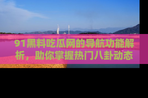 91黑料吃瓜网的导航功能解析,助你掌握热门八卦动态