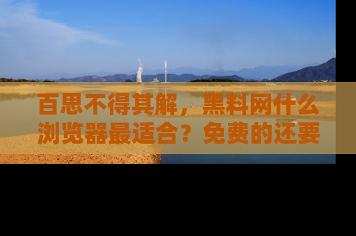 百思不得其解，黑料网什么浏览器最适合？免费的还要能吃瓜太难了！
