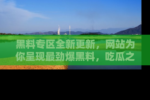 黑料专区全新更新，网站为你呈现最劲爆黑料，吃瓜之旅从这里开始！