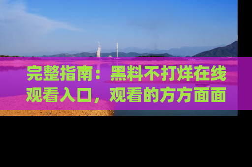 完整指南：黑料不打烊在线观看入口，观看的方方面面与app选择